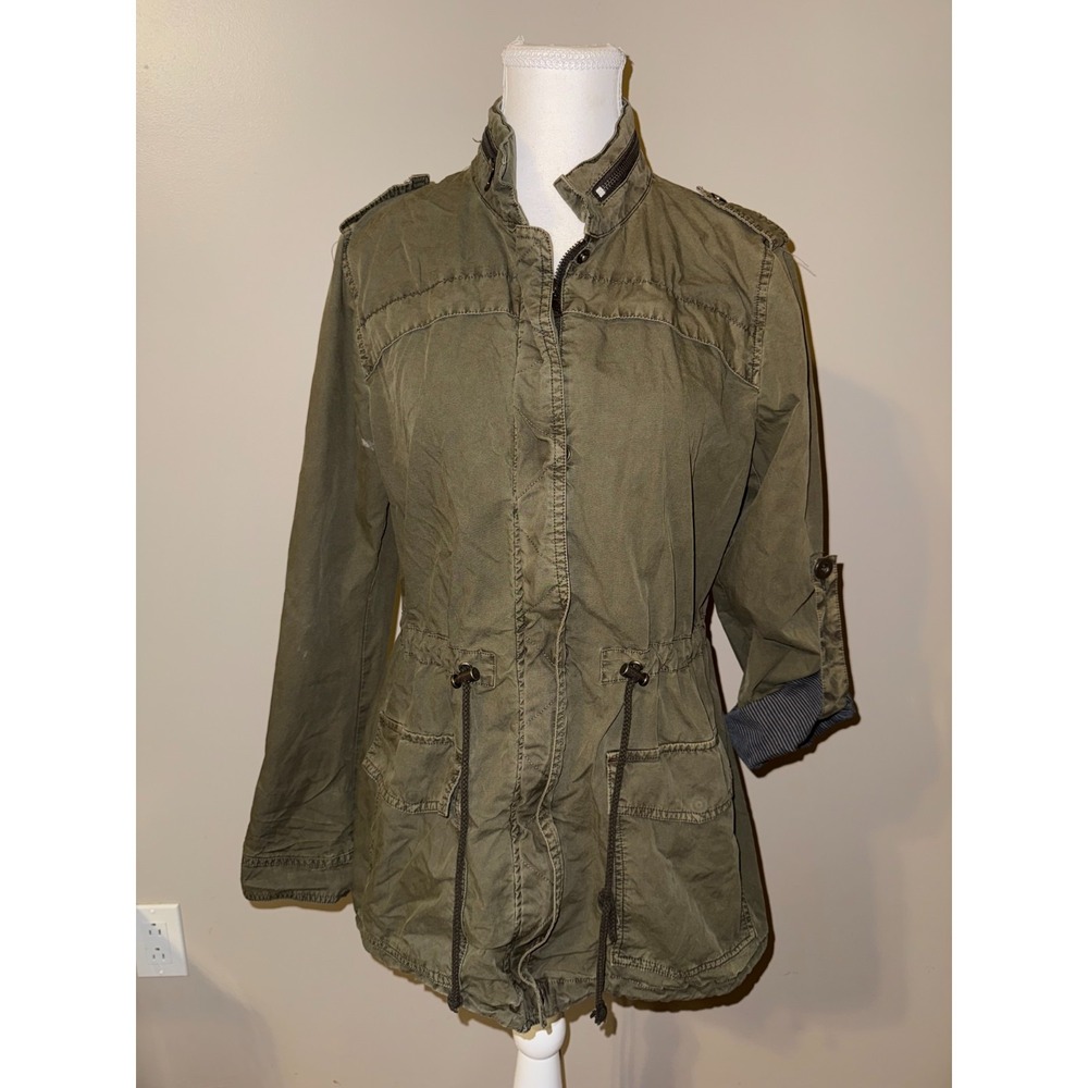 Levi's Red Tab Legacy Cotton Lightweight Fishtail Army Green Jacket Women Small